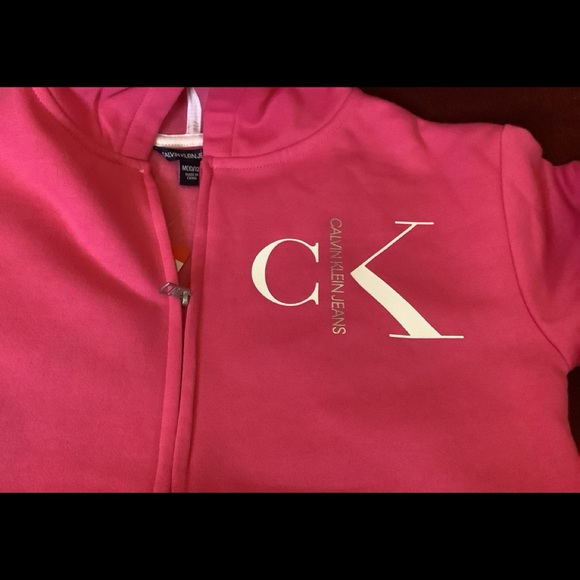 ‼️Price Drop‼️Calvin Klein Kids Hooded Sweatshirt Medium10/12, Large14/16 Pink - Picture 3 of 4